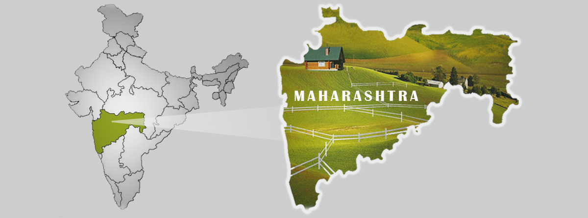 Map of India highlighting Maharashtra, where Khabiya Group builds